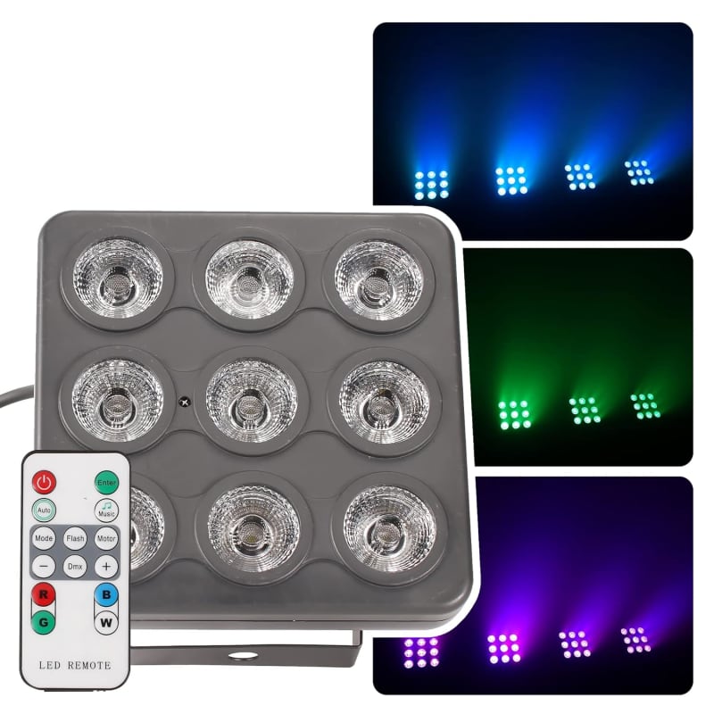 Stage Light Dj Lighting Par Lights Flat Slim Rgbw Party Uplighting, Dmx  Modes, 9X4W Ultrabright For Parties, Wedding, Church, Gig, Bars, Events