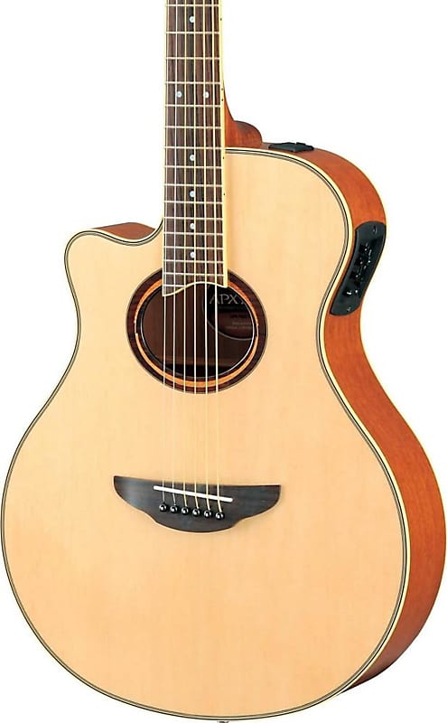 Yamaha APX700IIL Left-Handed Thinline Acoustic-Electric Guitar, Natural image 1