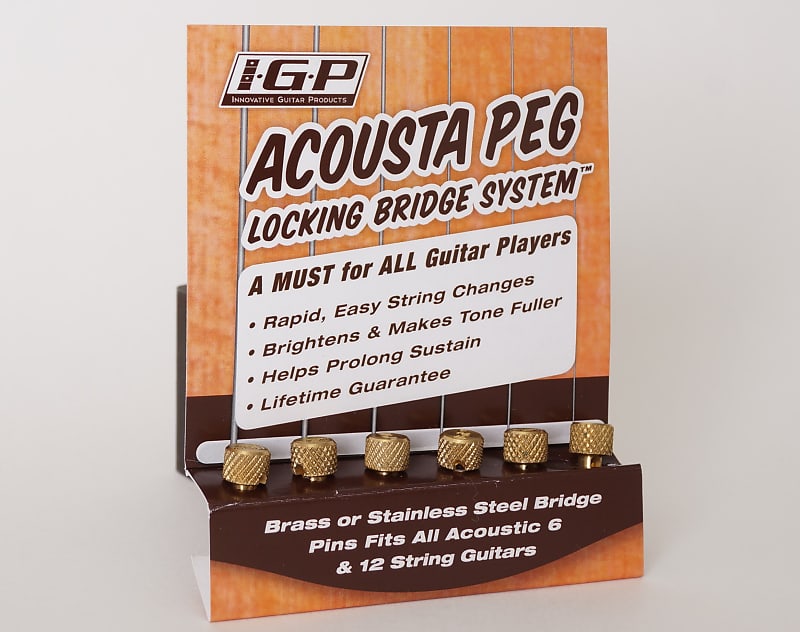 Acousta Peg Locking Bridge System for 6 or 12  string  guitars image 1