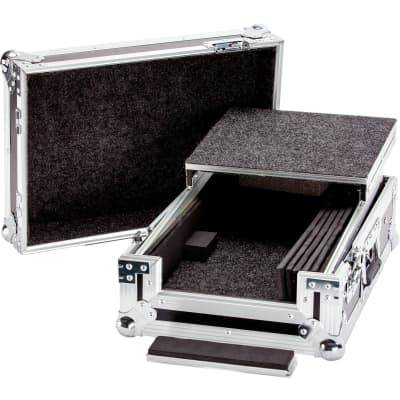 Flight case y mesa dj WMDJ-12TABLELTS para tocadiscos y mezcladora dj 12