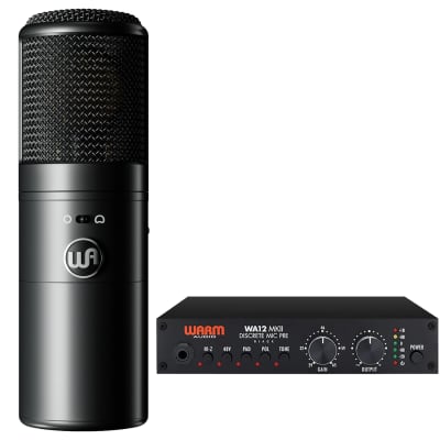 Warm Audio WA-8000 Tube Condenser Microphone & WA12 MKII Black Microphone Preamp image 1
