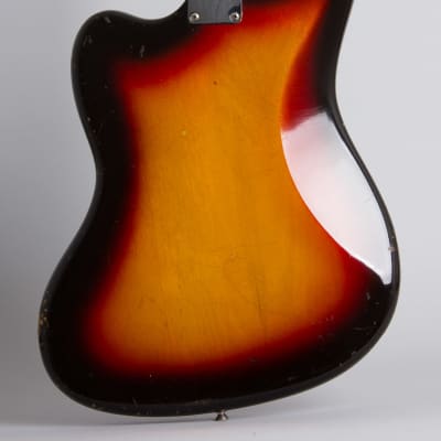 Fender  Jaguar Solid Body Electric Guitar (1962), ser. #91240, original brown tolex hard shell case. image 4