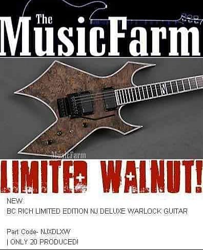 B.C. Rich Warlock NJ Deluxe Walnut Burl limited edition #11 of 20