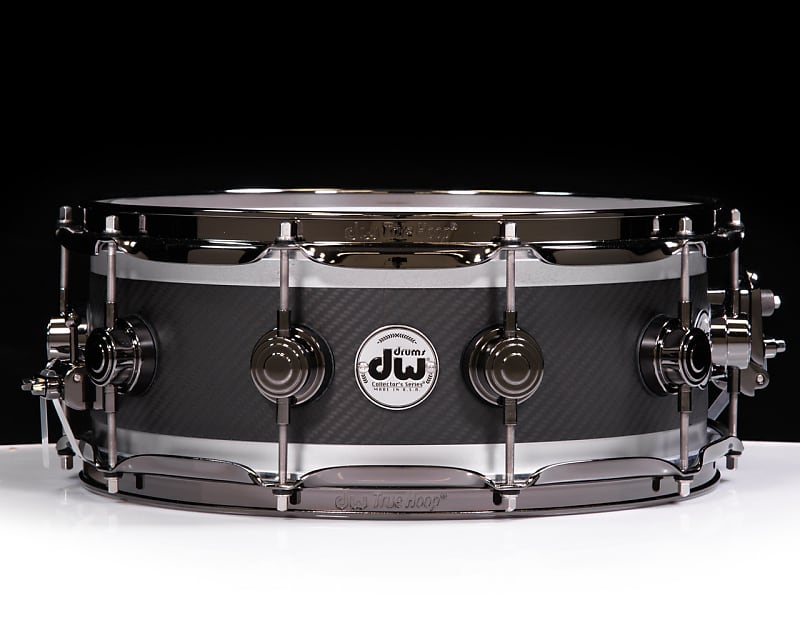 DW Collector's Carbon Fiber Edge 5.5x14 Snare w/Black Nickel HW