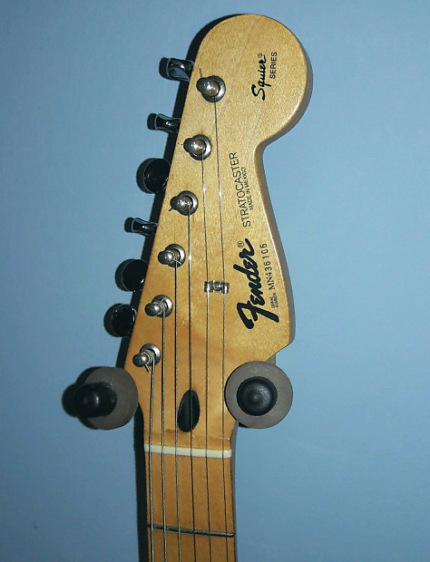 1994 Fender Stratocaster MIM 'Squier Series' Black Logo | Reverb