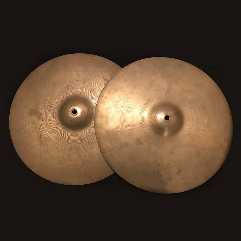 A. Zildjian 15" Small Stamp Hi-Hat Cymbals (Pair) 1957 - 1960 image 1