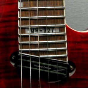 Esp Ltd MH327 See Thru Red 27 Fret Electric Guitar | Reverb