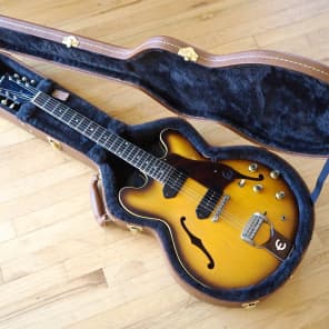 1961 Epiphone Casino E-230TD Vintage Electric Guitar by Gibson, Sunburst ES-330 w/ hsc image 21
