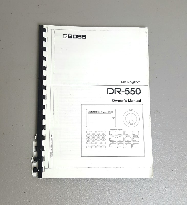 Boss DR550 Dr Rhythm Drum Machine Owner's Manual Reverb