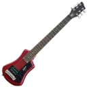 Hofner HCT Shorty Travel Electric Guitar In Red With Gig Bag