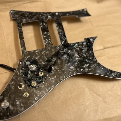 Ibanez RG Pickguard without pickups heavily modded! - black pearloid Excellent Condition image 2