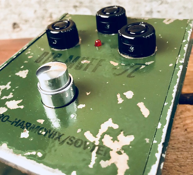 ギター SOVTEK Big Muff Army Green Tall Font Electro-Harmonix 1st Edition Big Muff V7 Pi Green Russian
