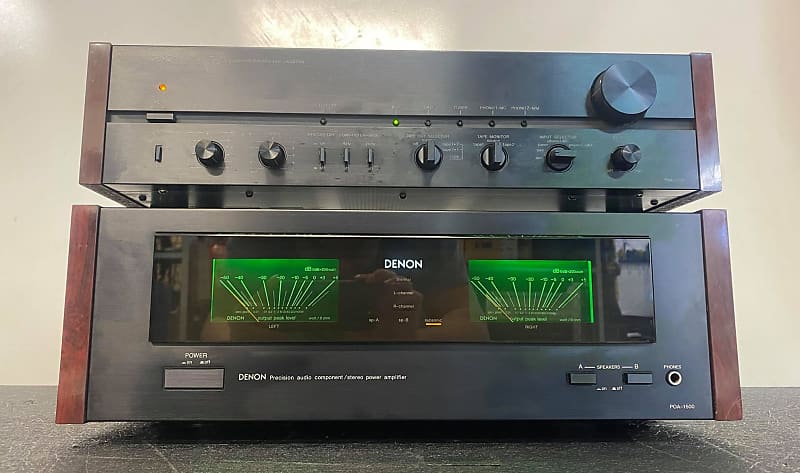 Denon POA 1500 Stereo Power Amplifier & PRA-1000 Control Amplifiers.  Serviced!