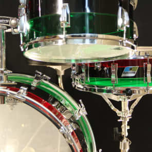 Ludwig Vistalite Pattern A Red Black Green 6pc Shell Pack image 4