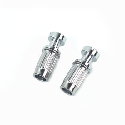 Electric Guitar Stop Bar Tail Piece Mount Stud with adjustable posts ,Chrome (set of 2)