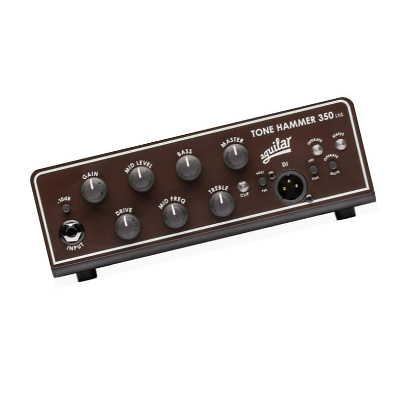 Aguilar Tone Hammer 350 Limited Edition 350W Portable Bass Amplifier Head  with Fully Sweepable Midrange Controls (Chocolate Brown)