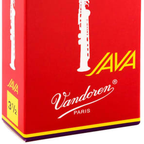 Vandoren SR3035R Java Red Series Soprano Saxophone Reeds - Strength 3.5 (Box of 10)
