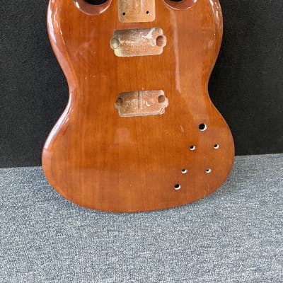 Unbranded SG style electric guitar body - brown gloss. Project. #2 image 2