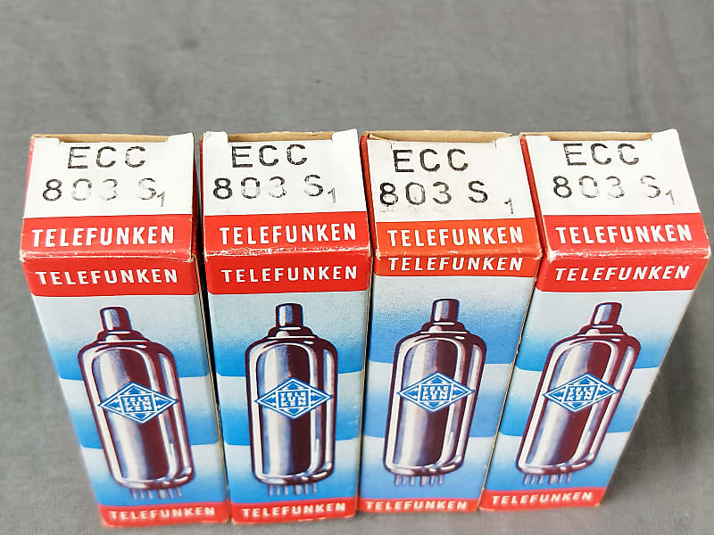 TELEFUNKEN ECC803S Vacuum tube with diamond mark 4 pcs set Boxed | Reverb