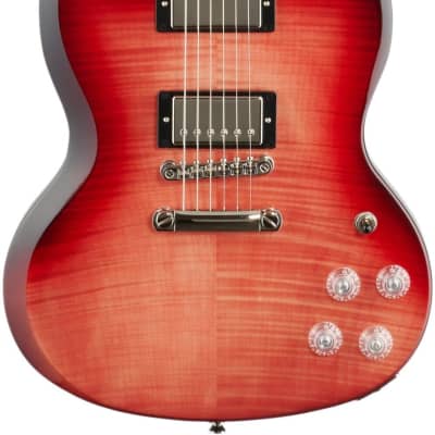Epiphone SG Modern Figured Electric Guitar, Transparent Red image 2