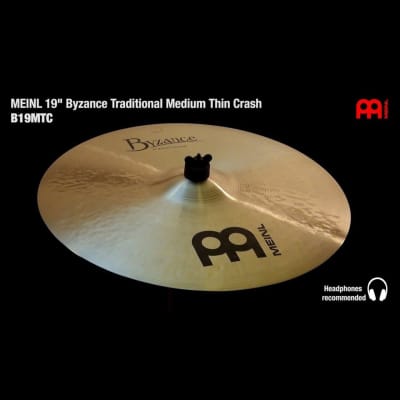 Meinl Byzance Traditional Medium Thin Crash Cymbal 19 image 2
