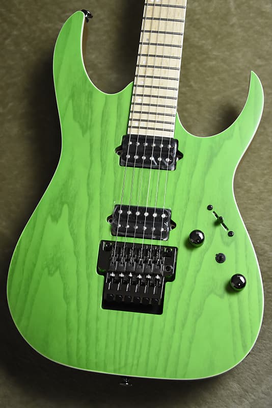 Ibanez RGR5220M Transparent Fluorescent Green Prestige Series Made In Japan