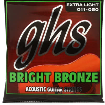 GHS Bright Bronze Acoustic Guitar Strings BB20X extra light gauge 11-50