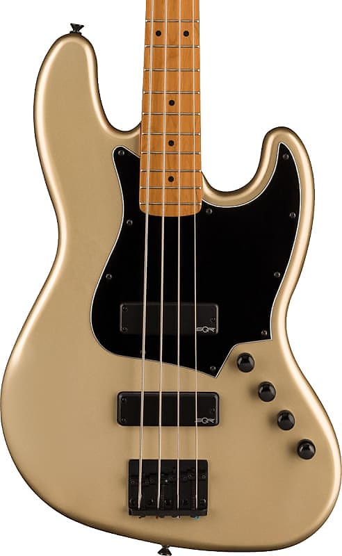 Squier Contemporary Active Jazz Bass HH, Roasted Maple Fingerboard, Black Pickguard, Shoreline Gold image 1