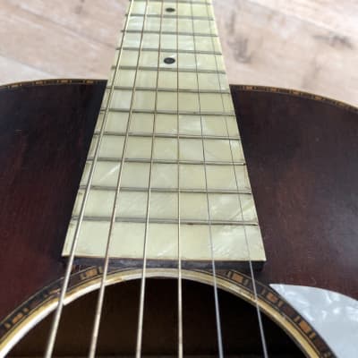 Stromberg Voisinet Hawaiian-decal Vintage Parlor Guitar 1920s image 21