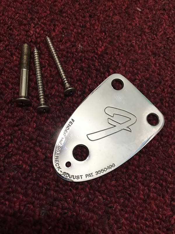 Fender Stratocaster 3 Bold Neck Plate 1970s Original Reverb Uk