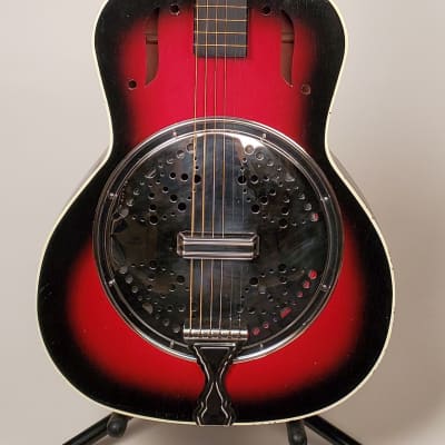 1960's Belltone Slide & Contemporary guitar. Acoustically sound  Rosewood neck. Orig.case. RARE image 1