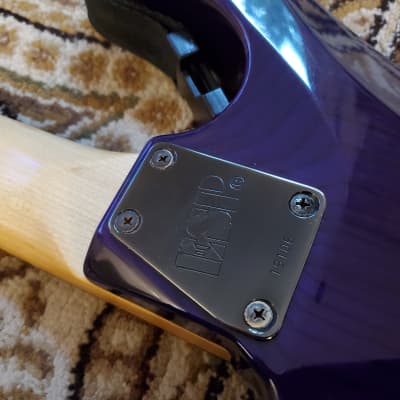ESP Custom M-II Deluxe  1995 Flame Purple w/ HSC image 15