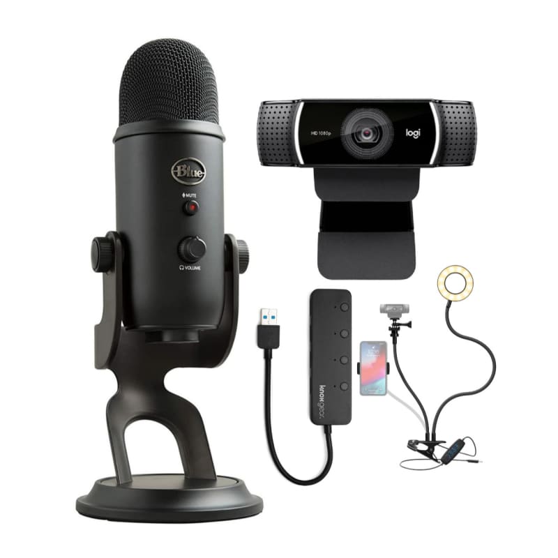 Logitech Litra Glow Premium Light & Blue Yeti Microphone Kit