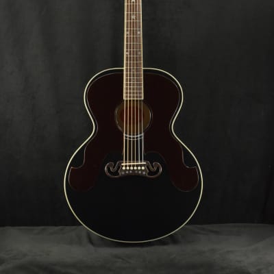 Gibson J-180 with Double Tortoiseshell Pickguard and Star Inlays Ebony |  Reverb