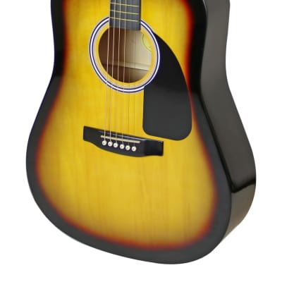 Fender Squier Dreadnought Acoustic Guitar - Sunburst image 4