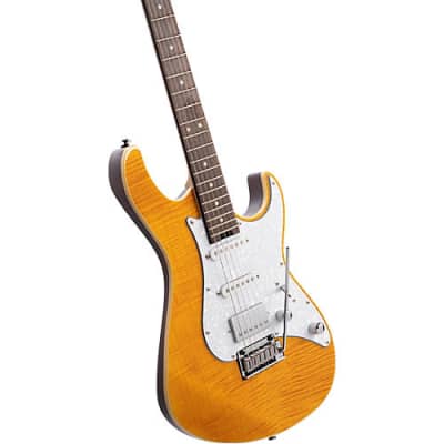 Cort G280 Select Flame Top Electric Guitar Amber image 3