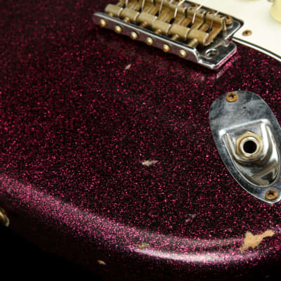 Fender Custom Shop LTD 1965 Stratocaster Relic – Aged Magenta Sparkle image 13