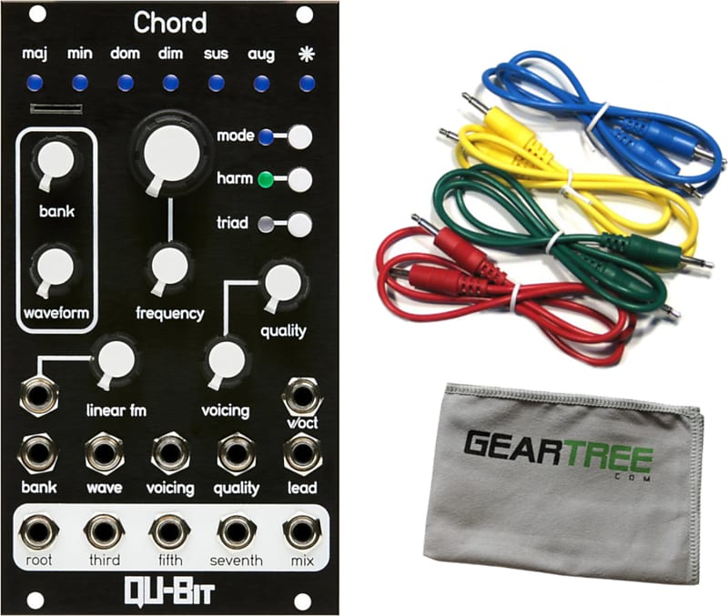 Qu-Bit Chord v2 Polyphonic Oscillator Eurorack Synth Module w/ Cloth and 4 Cables image 1
