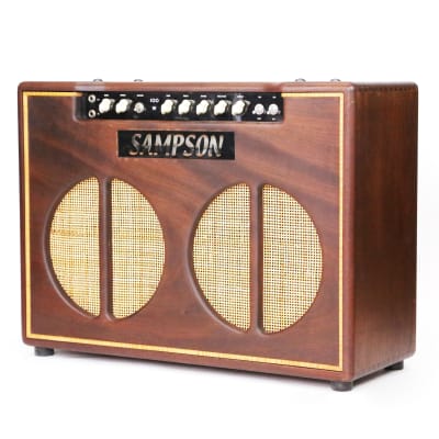 1993 Sampson 100w Exotic (4) EL34 2x12” Combo Amplifier Pre- Matchless Pre- Star Pre- BadCat 1-of-a-Kind Custom Tube Amplifier for Trade Show Rare Amp image 5