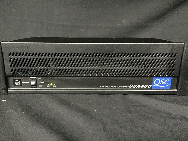 QSC USA 400 stereo power amp 2000? Black | Reverb