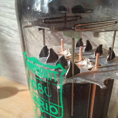 Super rare 1963  NOS MULLARD 6080 BLACK PLATE  triple mica Mitcham  PERFECT  balance super strong  Miniwatt label AJ1 model CV2984 6AS7 5998 image 17