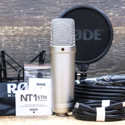 Rode Microphones NT1 5th Generation Silver Studio Condenser Microphone XLR & USB image 5