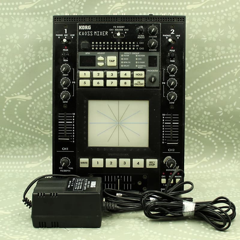 Korg KM-2 Kaoss Mixer With AC Adapter Dynamic DJ Mixer Made in Japan