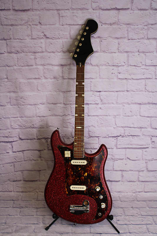 Vintage 1967 NORMA EG-470-2 - Red Sparkle Guitar- REPAIR image 1