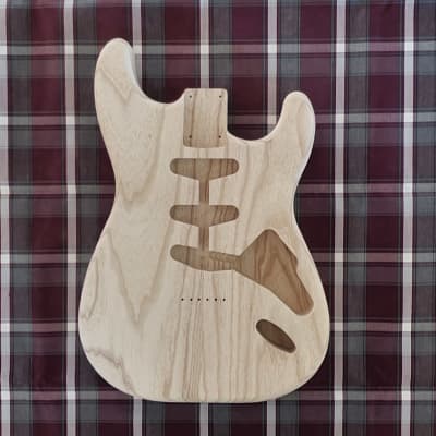 Woodtech Routing 2 pc. Swamp Ash Hardtail Stratocaster Body - Unfinished image 1