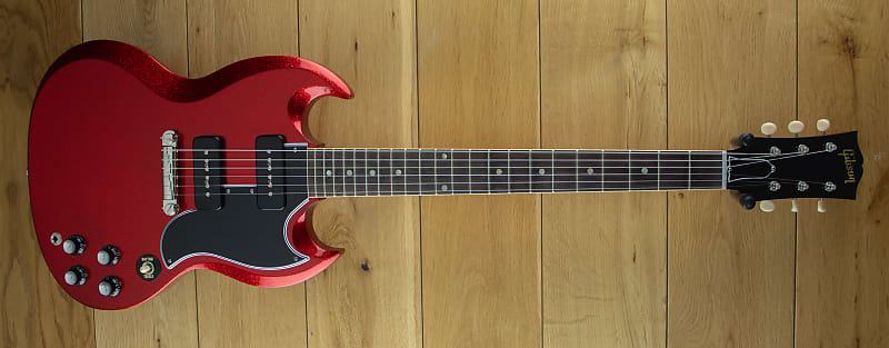 Gibson Custom 1963 SG Special Reissue Lightning Bar Gloss Red Sparkle 500663 image 1