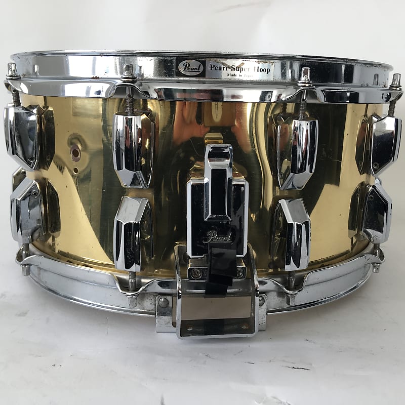 Pearl Super Gripper System Brass Shell 14” x 6.5” Snare Drum/ 80's