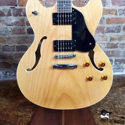 Washburn HB-30 Hollowbody Electric Guitar w/ OHSC (2000s, Natural Maple) image 10