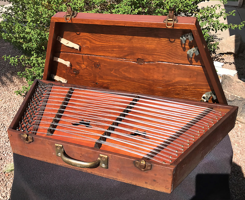 Handmade Vintage Hammer Dulcimer Solid Wood Luthier Wood Case Reverb