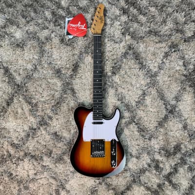 Tagima T-550 Electric Guitar, Tech Wood Fretboard, Sunburst w/ White Pickguard